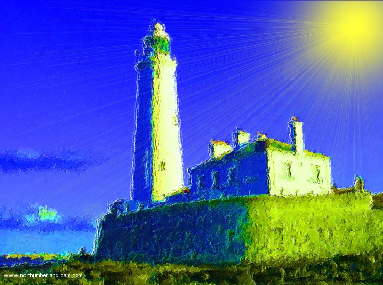 Lighthouse in the sun.