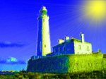 Lighthouse in the sun.