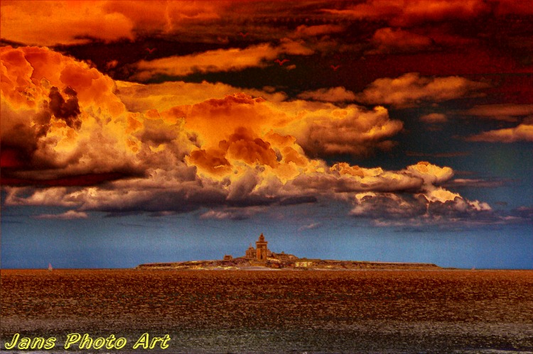 Storm Clouds Over Lighthouse
